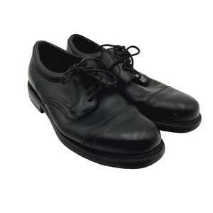 Hunter's Bay Oxford Dress Shoes Men's 8.5 Black Leather Round Toe Lace Up Formal